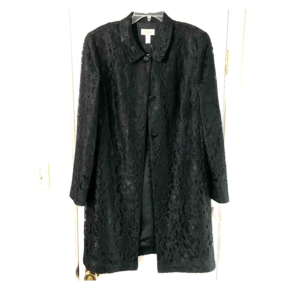 Talbots black lace jacket